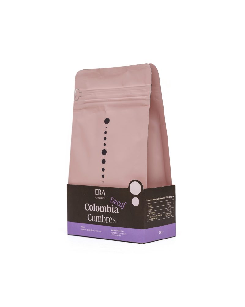 Кава зерно Colombia Cumbres DECAF